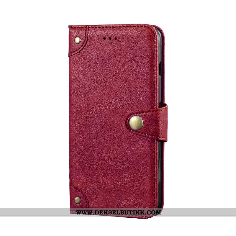 Deksel Samsung Galaxy S10+ Lommebok Svart Skinndeksel Etui, Samsung Galaxy S10+ Beskyttelse Salg