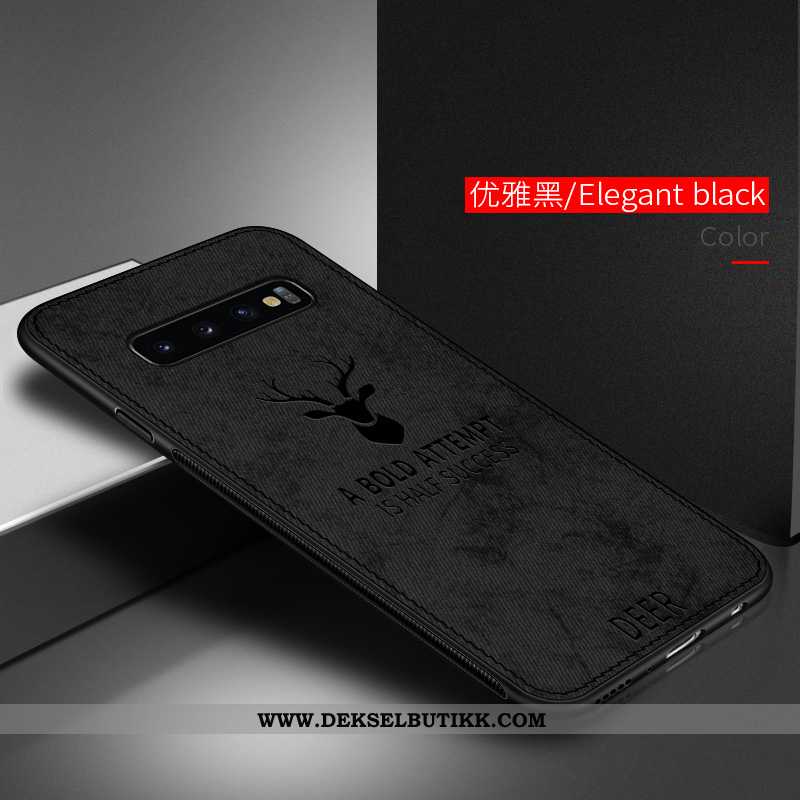 Deksel Samsung Galaxy S10 Myke Klut Etui Nubuck Rød, Samsung Galaxy S10 Silikon Salg