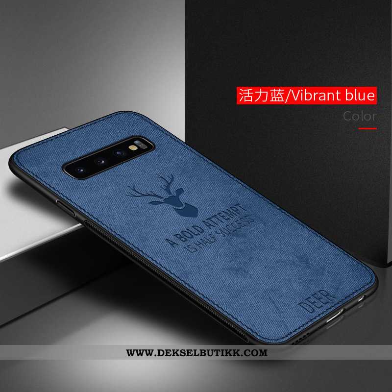 Deksel Samsung Galaxy S10 Myke Klut Etui Nubuck Rød, Samsung Galaxy S10 Silikon Salg