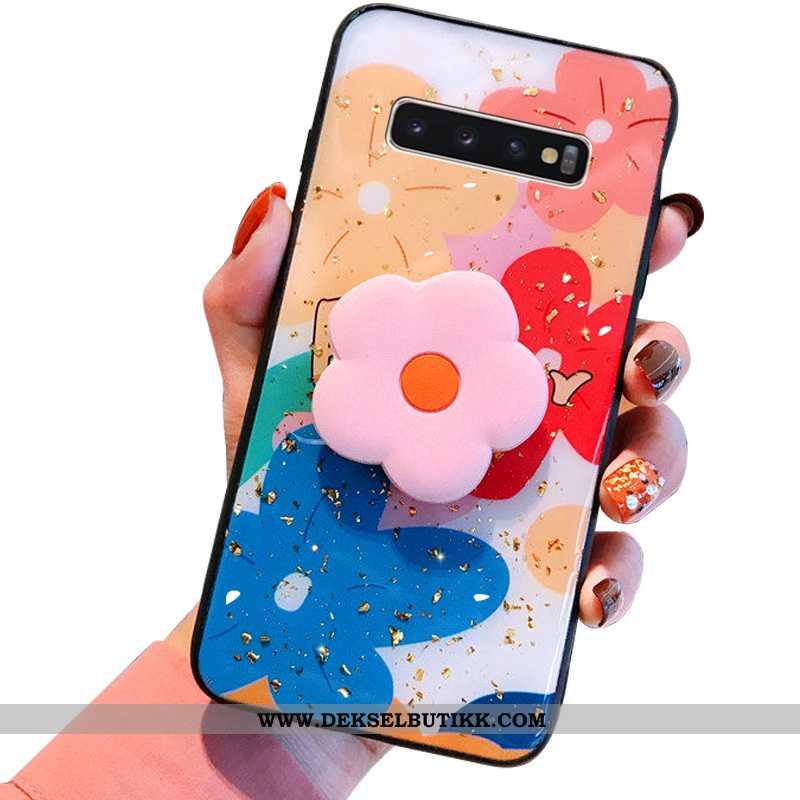 Deksel Samsung Galaxy S10+ Myke Støtte Beskyttelse Rosa, Etui Samsung Galaxy S10+ Silikon På Nett