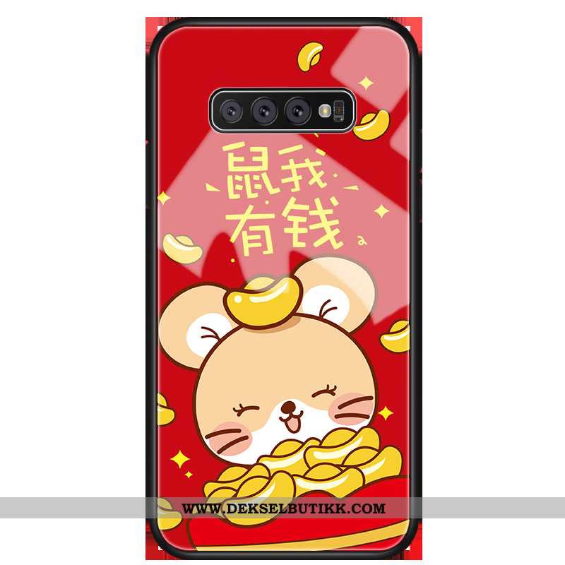 Deksel Samsung Galaxy S10 Myke Trend Etui Net Red Rød, Samsung Galaxy S10 Silikon Til Salgs