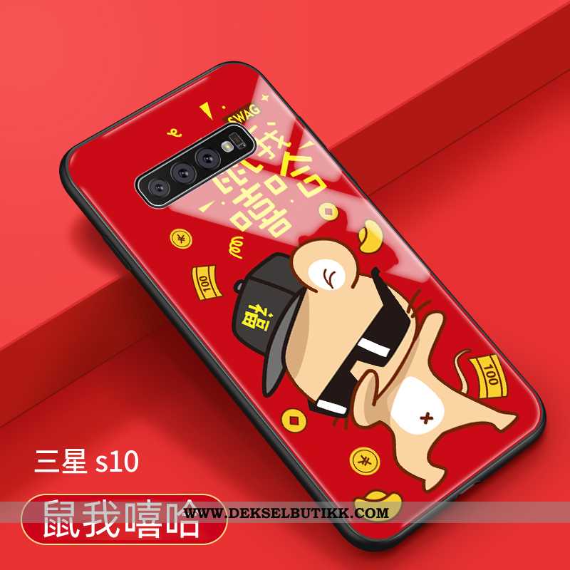 Deksel Samsung Galaxy S10 Myke Trend Etui Net Red Rød, Samsung Galaxy S10 Silikon Til Salgs