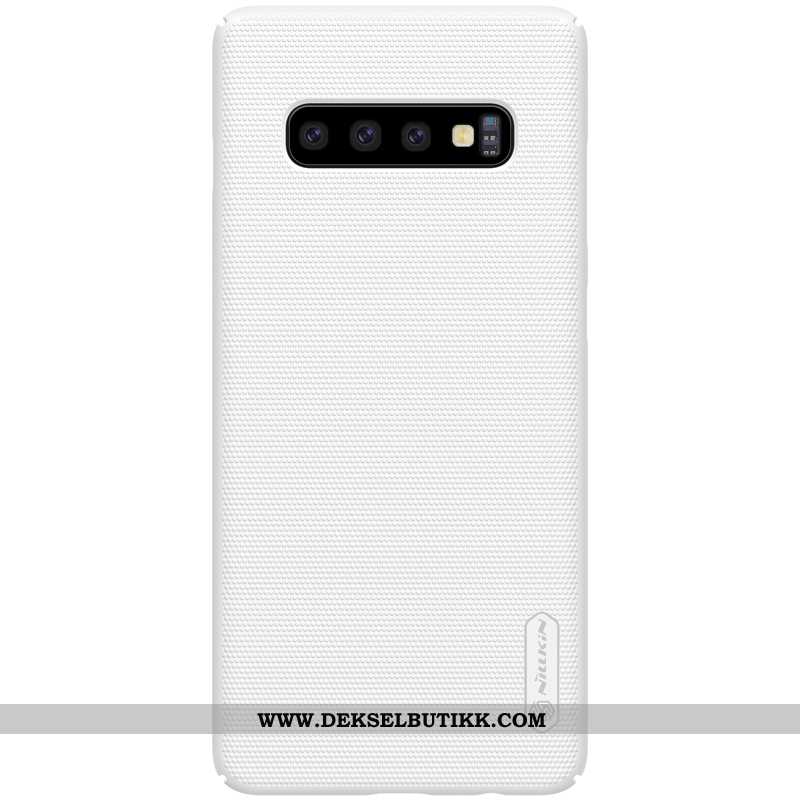 Deksel Samsung Galaxy S10+ Nubuck Etui Stjernene Alt Inkludert Blå, Samsung Galaxy S10+ Beskyttelse 