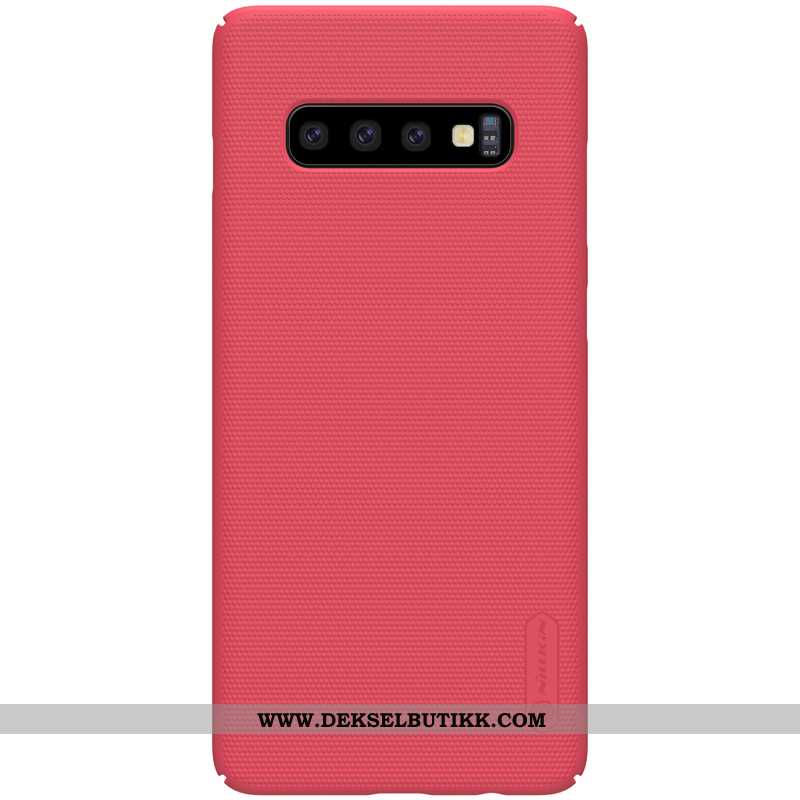 Deksel Samsung Galaxy S10+ Nubuck Etui Stjernene Alt Inkludert Blå, Samsung Galaxy S10+ Beskyttelse 