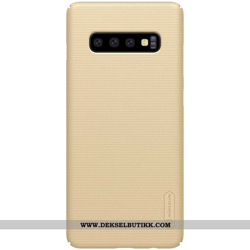 Deksel Samsung Galaxy S10+ Nubuck Etui Stjernene Alt Inkludert Blå, Samsung Galaxy S10+ Beskyttelse 