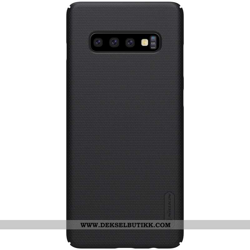 Deksel Samsung Galaxy S10+ Nubuck Etui Stjernene Alt Inkludert Blå, Samsung Galaxy S10+ Beskyttelse 