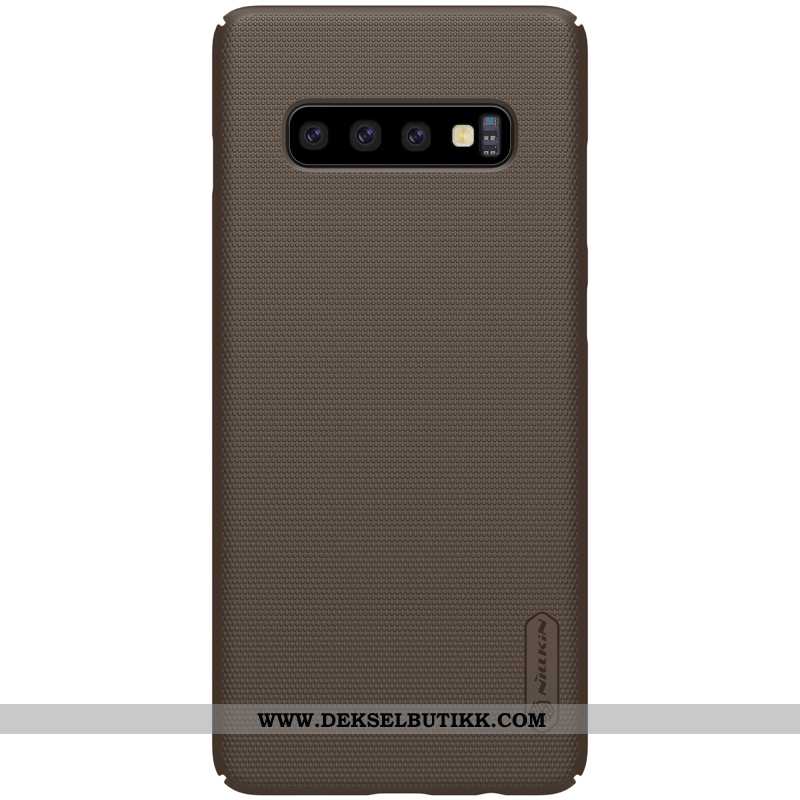 Deksel Samsung Galaxy S10+ Nubuck Etui Stjernene Alt Inkludert Blå, Samsung Galaxy S10+ Beskyttelse 