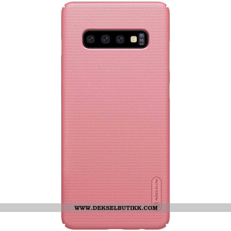 Deksel Samsung Galaxy S10+ Nubuck Etui Stjernene Alt Inkludert Blå, Samsung Galaxy S10+ Beskyttelse 