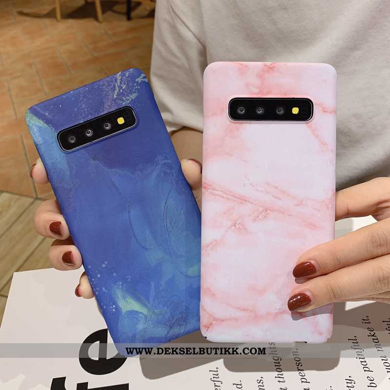 Deksel Samsung Galaxy S10+ Nubuck Kreativ Etui Blå, Samsung Galaxy S10+ Av Personlighet Tilbud