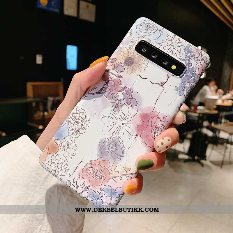 Deksel Samsung Galaxy S10+ Nubuck Kreativ Etui Blå, Samsung Galaxy S10+ Av Personlighet Tilbud