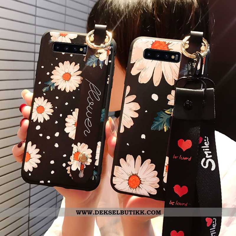 Deksel Samsung Galaxy S10 Nubuck Lovers Svart, Etui Samsung Galaxy S10 Av Personlighet Billige