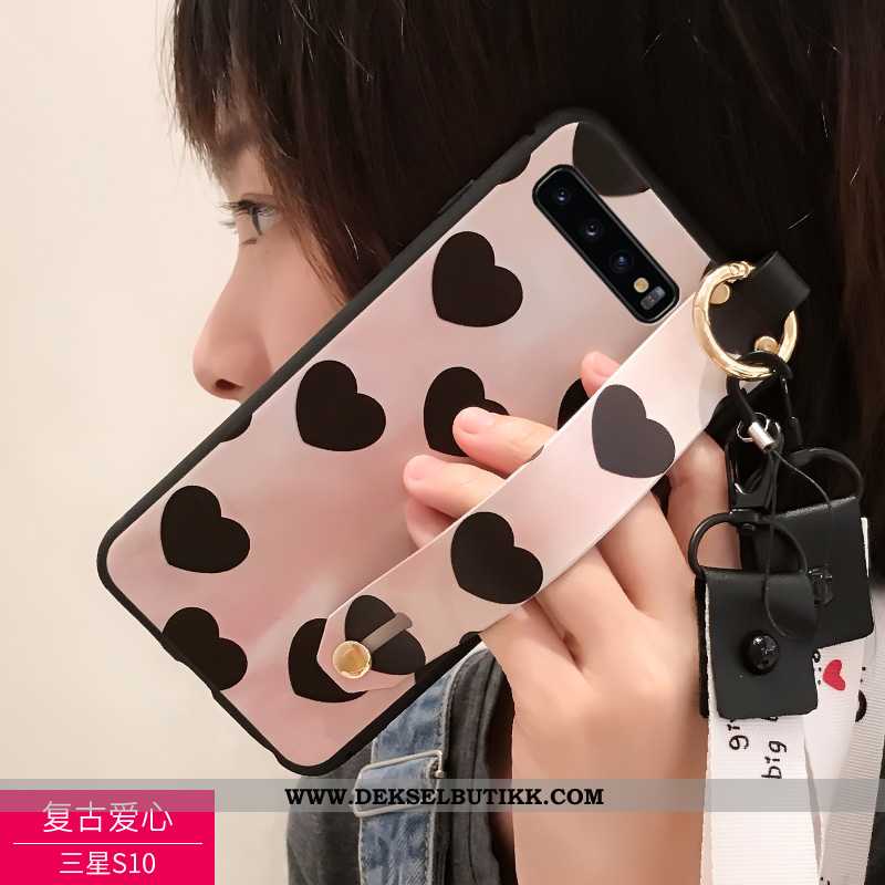 Deksel Samsung Galaxy S10 Nubuck Lovers Svart, Etui Samsung Galaxy S10 Av Personlighet Billige