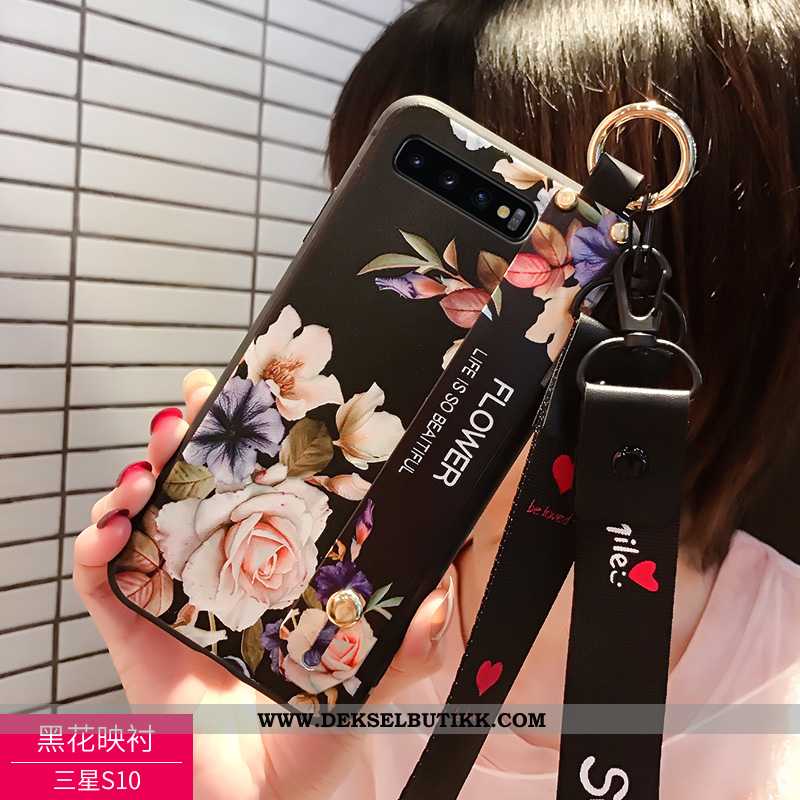 Deksel Samsung Galaxy S10 Nubuck Lovers Svart, Etui Samsung Galaxy S10 Av Personlighet Billige