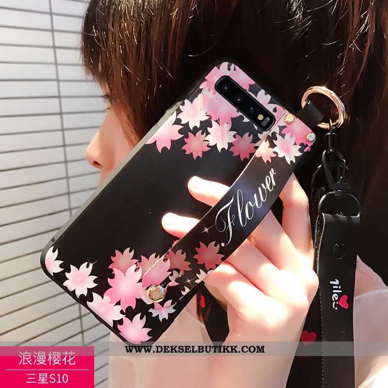 Deksel Samsung Galaxy S10 Nubuck Lovers Svart, Etui Samsung Galaxy S10 Av Personlighet Billige