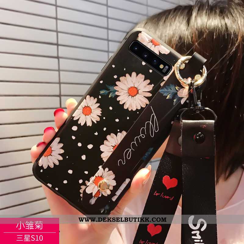 Deksel Samsung Galaxy S10 Nubuck Lovers Svart, Etui Samsung Galaxy S10 Av Personlighet Billige