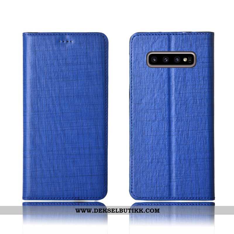 Deksel Samsung Galaxy S10+ Skinndeksel Anti-fall Nye Myke Blå, Etui Samsung Galaxy S10+ Skinn Butikk