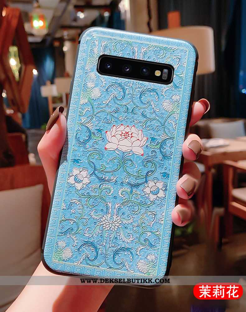 Deksel Samsung Galaxy S10 Vintage Etui Kinesisk Stil Alt Inkludert Rød, Samsung Galaxy S10 Ultra Til