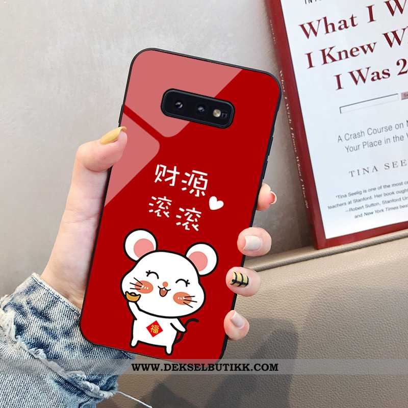 Deksel Samsung Galaxy S10e Cartoon Net Red Mobiltelefon Rat Rød, Etui Samsung Galaxy S10e Trend Bill