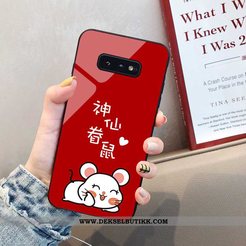 Deksel Samsung Galaxy S10e Cartoon Net Red Mobiltelefon Rat Rød, Etui Samsung Galaxy S10e Trend Bill