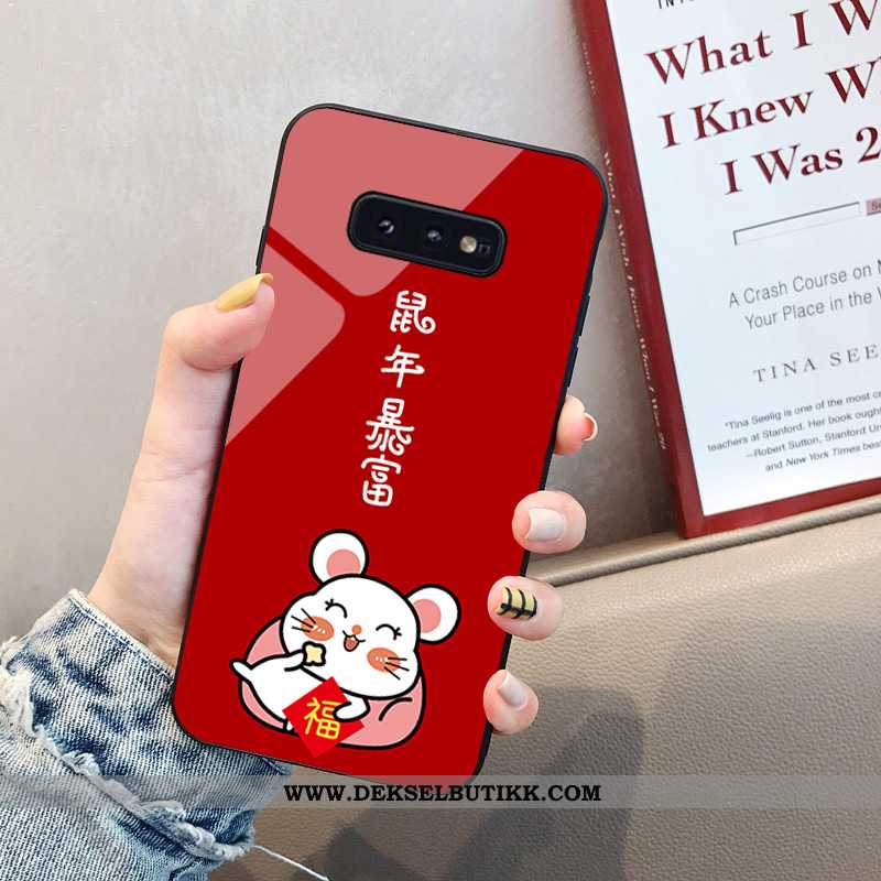 Deksel Samsung Galaxy S10e Cartoon Net Red Mobiltelefon Rat Rød, Etui Samsung Galaxy S10e Trend Bill