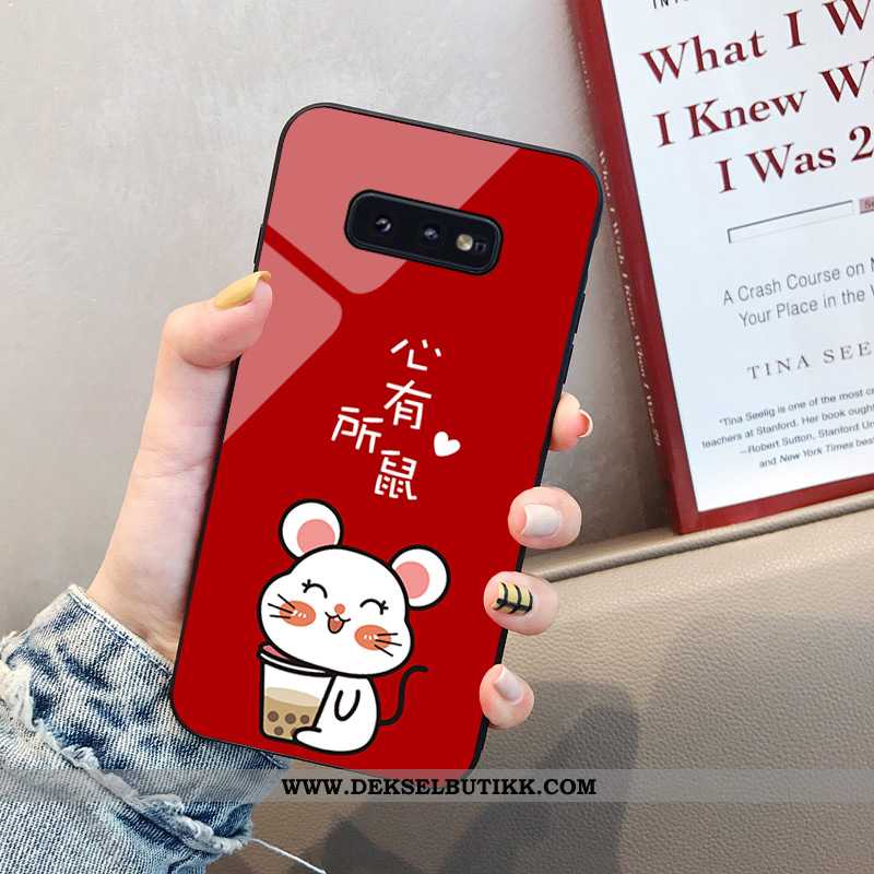 Deksel Samsung Galaxy S10e Cartoon Net Red Mobiltelefon Rat Rød, Etui Samsung Galaxy S10e Trend Bill