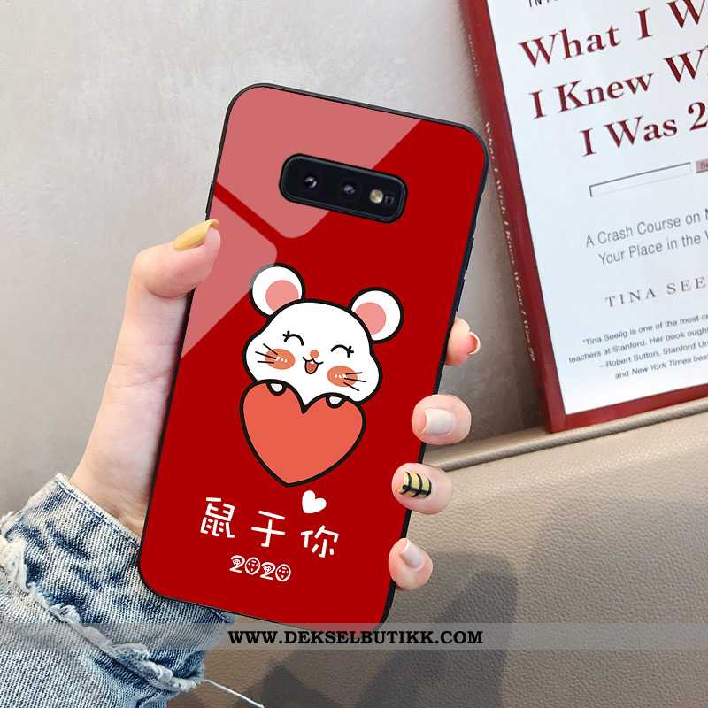 Deksel Samsung Galaxy S10e Cartoon Net Red Mobiltelefon Rat Rød, Etui Samsung Galaxy S10e Trend Bill