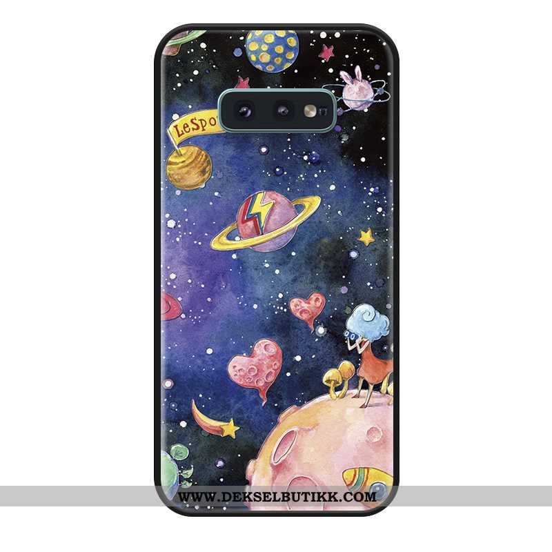 Deksel Samsung Galaxy S10e Silikon Mobiltelefon Stjernehimmel Svart, Etui Samsung Galaxy S10e Farget