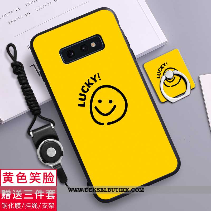 Deksel Samsung Galaxy S10e Silikon Trend Kreativ Svart, Etui Samsung Galaxy S10e Nubuck Billig