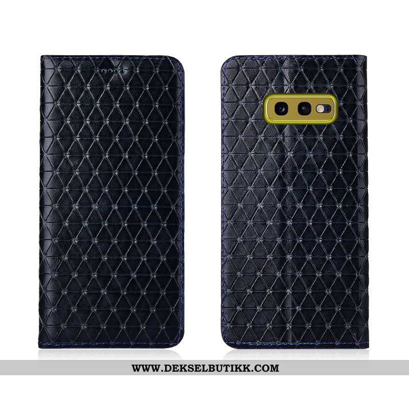 Deksel Samsung Galaxy S10e Skinndeksel Rutete Stjernene Clamshell Svart, Etui Samsung Galaxy S10e Sk