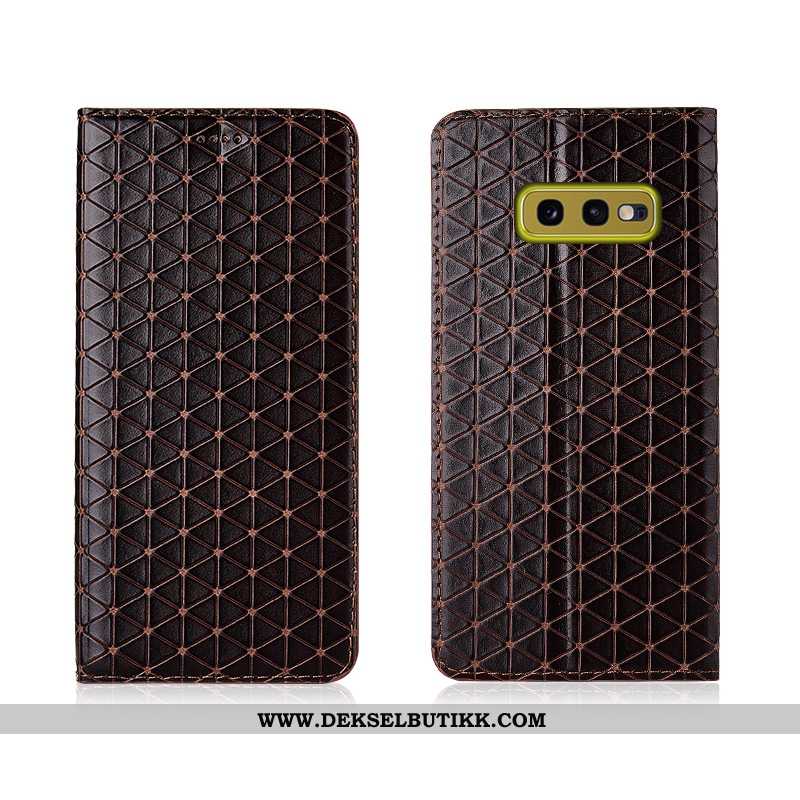 Deksel Samsung Galaxy S10e Skinndeksel Rutete Stjernene Clamshell Svart, Etui Samsung Galaxy S10e Sk