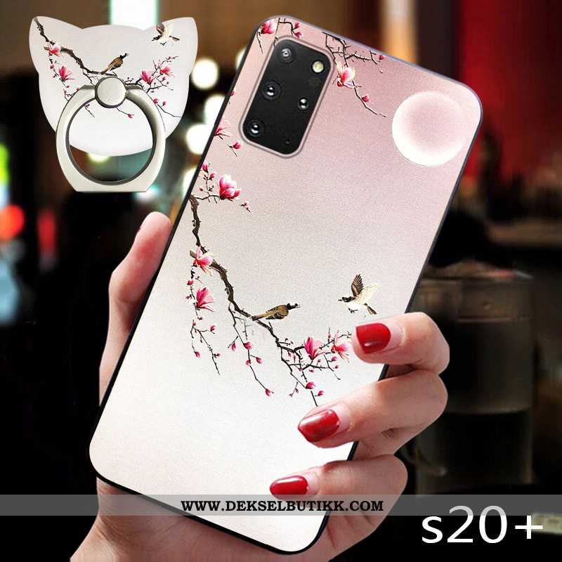 Deksel Samsung Galaxy S20+ Myke Anti-fall Beskyttelse Kreativ Rosa, Etui Samsung Galaxy S20+ Silikon