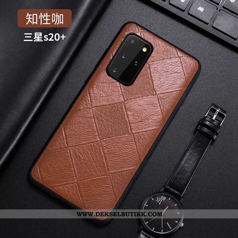 Deksel Samsung Galaxy S20+ Skinndeksel Myke High End Trend Brun, Etui Samsung Galaxy S20+ Luksus Sal