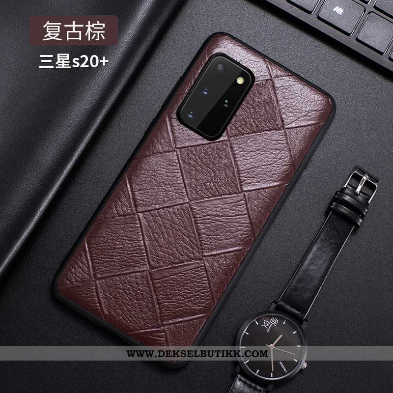 Deksel Samsung Galaxy S20+ Skinndeksel Myke High End Trend Brun, Etui Samsung Galaxy S20+ Luksus Sal