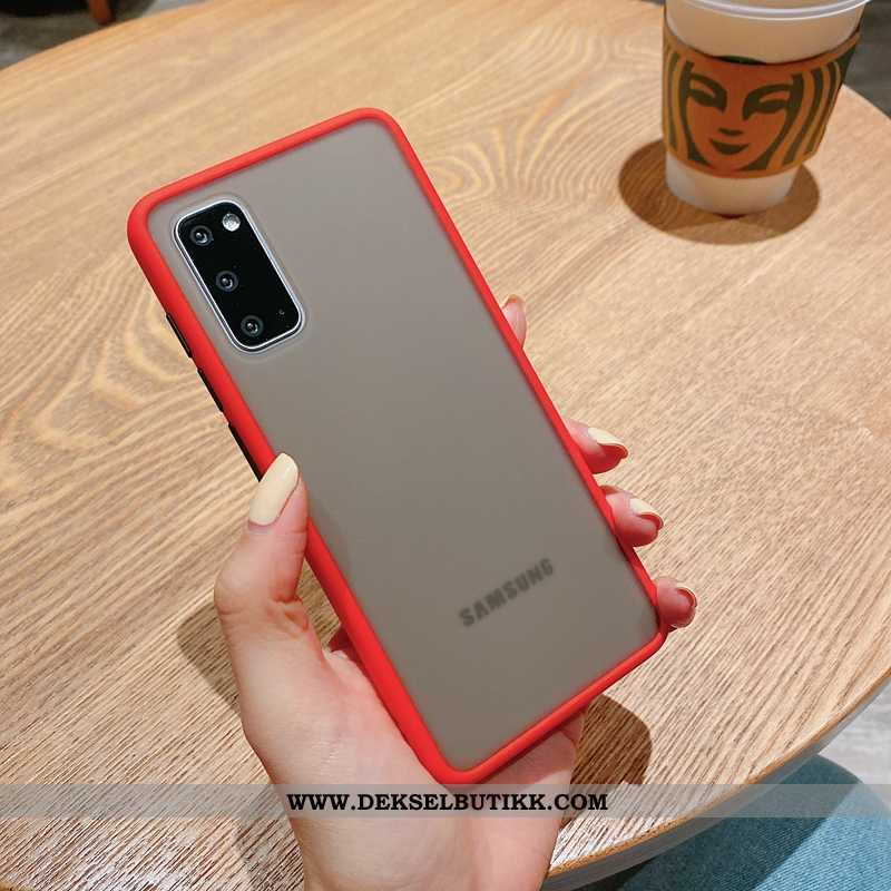 Deksel Samsung Galaxy S20 Trend Kreativ Enkel Nubuck Rød, Etui Samsung Galaxy S20 Silikon Billig