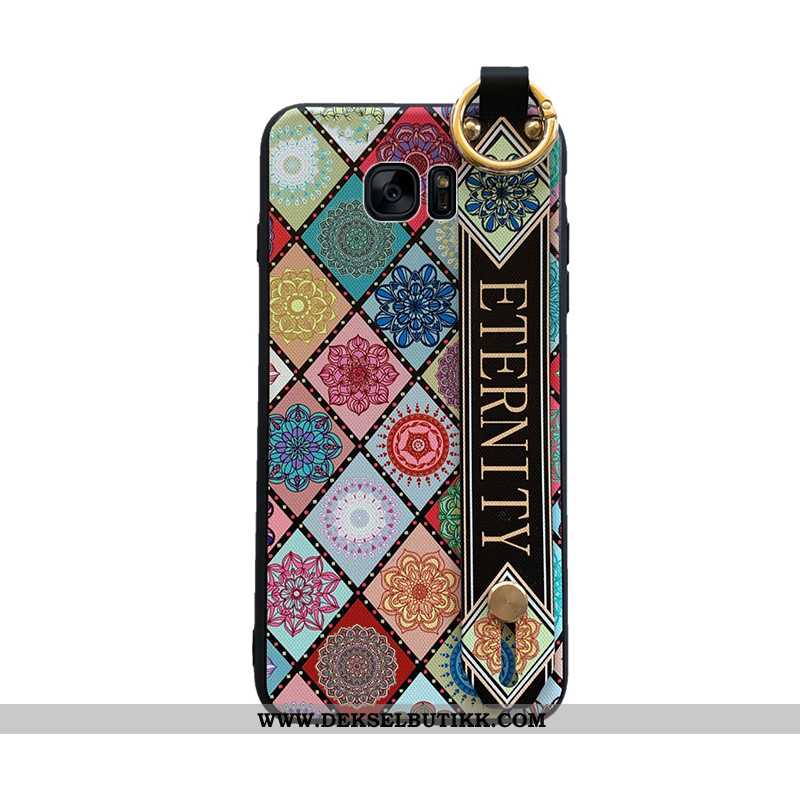 Deksel Samsung Galaxy S6 Kreativ Net Red Stjernene Grønn, Etui Samsung Galaxy S6 Vintage Rabatt