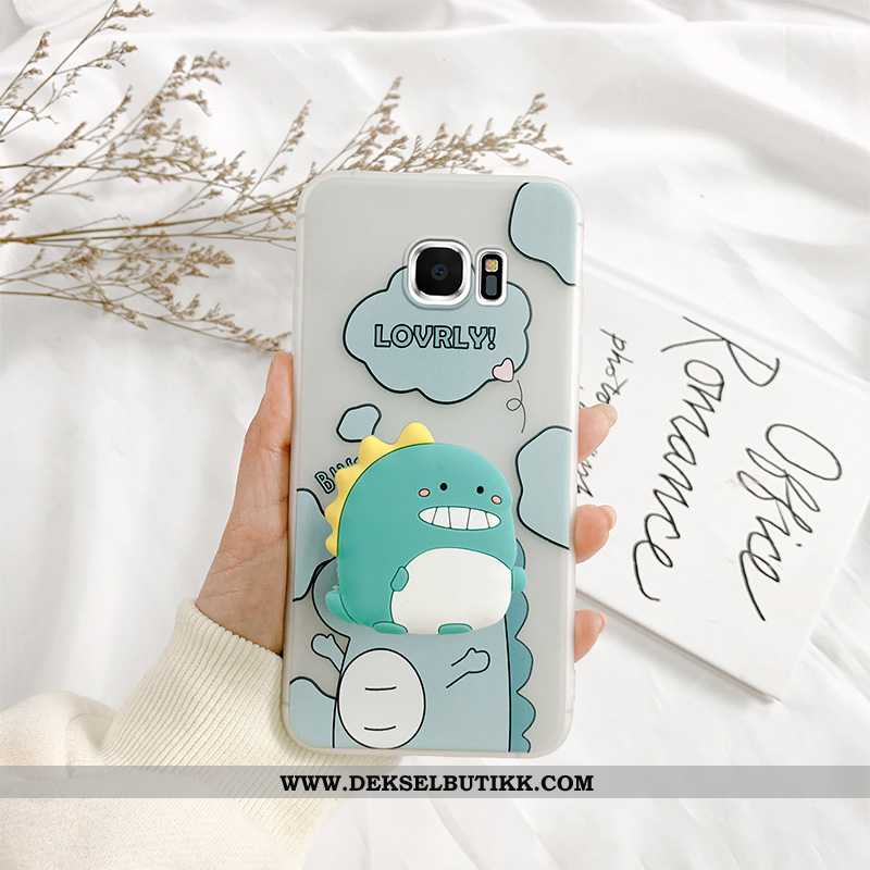 Deksel Samsung Galaxy S6 Kreativ Vakker Liten Stjernene Blå, Etui Samsung Galaxy S6 Cartoon Billige