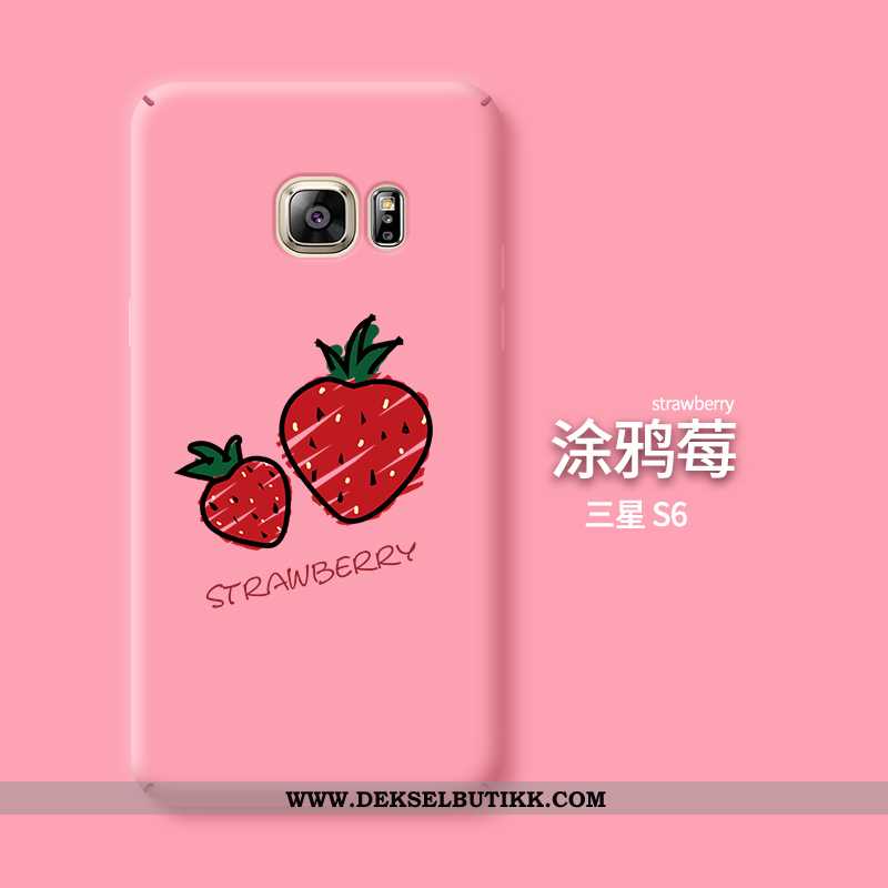 Deksel Samsung Galaxy S6 Vakker Beskyttelse Cartoon Anti-fall Rosa, Etui Samsung Galaxy S6 Trend Bil