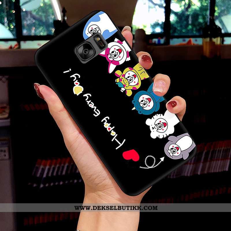 Deksel Samsung Galaxy S7 Cartoon Mobiltelefon Hvit Stjernene Hvitt, Etui Samsung Galaxy S7 Myke Tilb