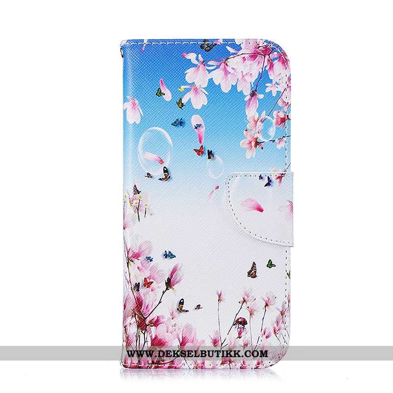 Deksel Samsung Galaxy S7 Edge Skinndeksel Folio Farge Malt Hvitt, Etui Samsung Galaxy S7 Edge Cartoo