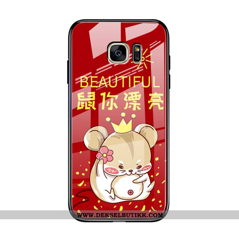 Deksel Samsung Galaxy S7 Edge Tynne Cartoon Trend Alt Inkludert Rød, Etui Samsung Galaxy S7 Edge Skj