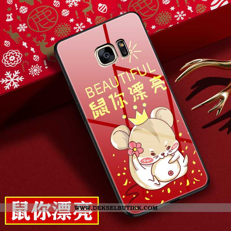 Deksel Samsung Galaxy S7 Edge Tynne Cartoon Trend Alt Inkludert Rød, Etui Samsung Galaxy S7 Edge Skj