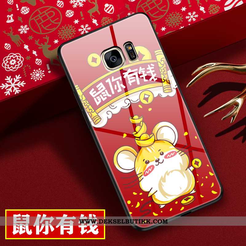 Deksel Samsung Galaxy S7 Edge Tynne Cartoon Trend Alt Inkludert Rød, Etui Samsung Galaxy S7 Edge Skj