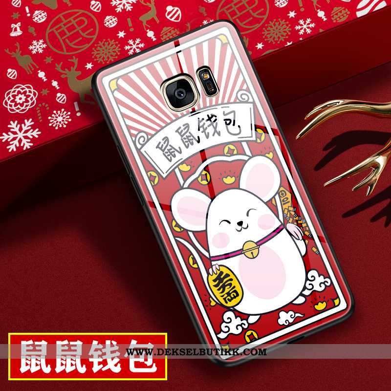 Deksel Samsung Galaxy S7 Edge Tynne Cartoon Trend Alt Inkludert Rød, Etui Samsung Galaxy S7 Edge Skj