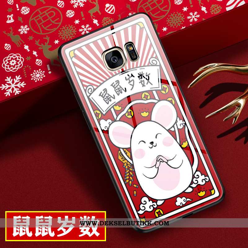 Deksel Samsung Galaxy S7 Edge Tynne Cartoon Trend Alt Inkludert Rød, Etui Samsung Galaxy S7 Edge Skj