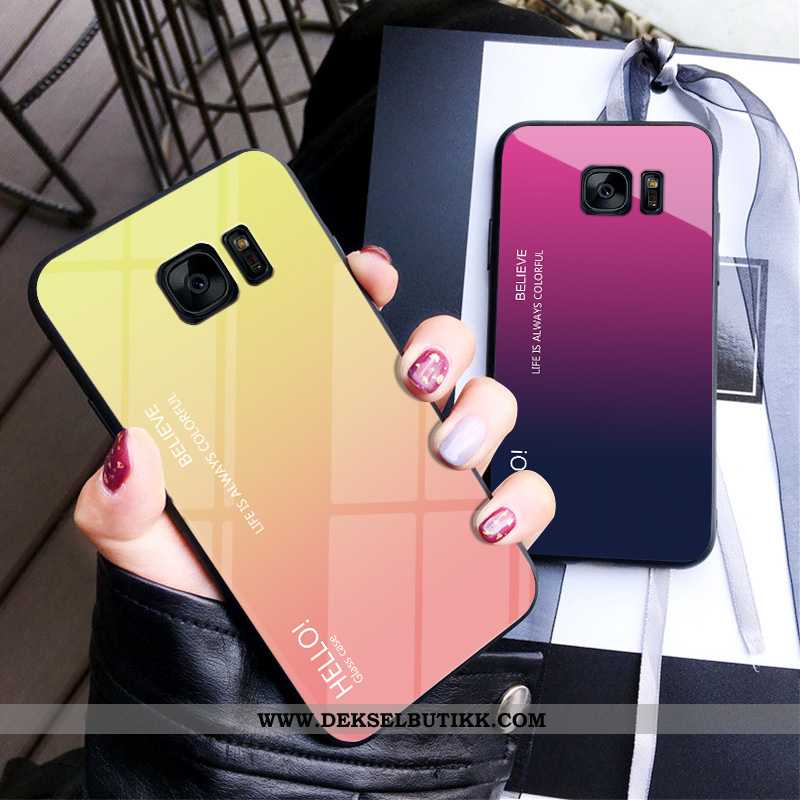 Deksel Samsung Galaxy S7 Glass Gul Beskyttelse Nye, Etui Samsung Galaxy S7 Trend Butikk