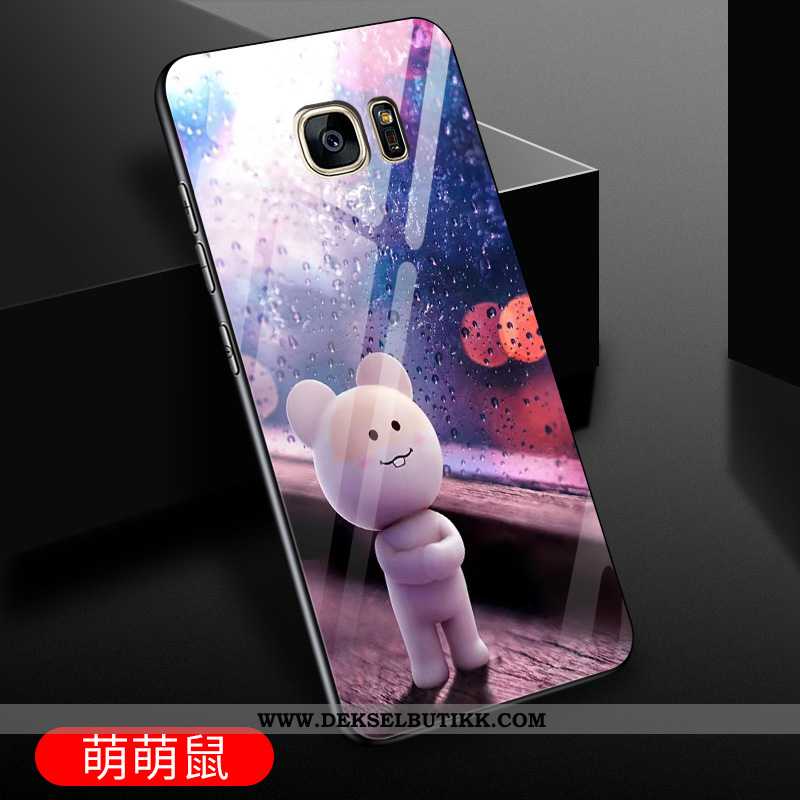 Deksel Samsung Galaxy S7 Glass Nye Alt Inkludert Stjernene Lilla, Etui Samsung Galaxy S7 Cartoon Til