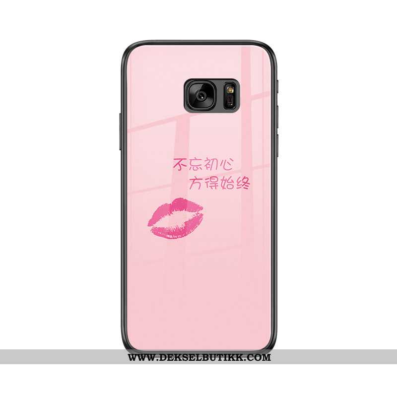 Deksel Samsung Galaxy S7 Glass Nye Rosa Etui, Samsung Galaxy S7 Trend Tilbud