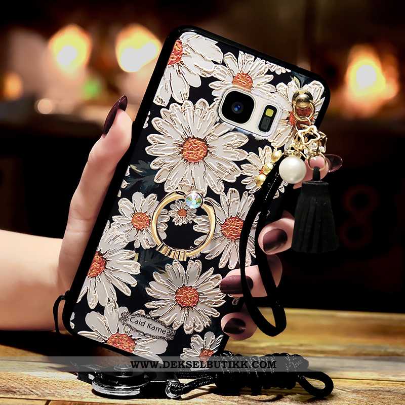 Deksel Samsung Galaxy S7 Ring Etui Stjernene Hvitt, Samsung Galaxy S7 Mobiltelefon Billige