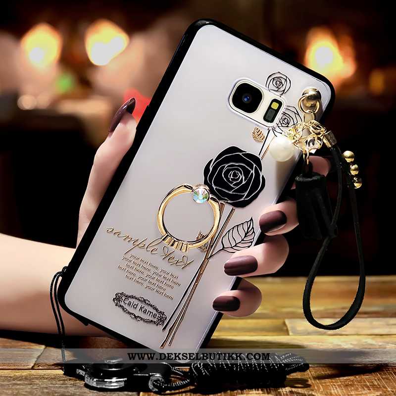 Deksel Samsung Galaxy S7 Ring Etui Stjernene Hvitt, Samsung Galaxy S7 Mobiltelefon Billige