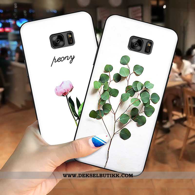 Deksel Samsung Galaxy S7 Trend Hvit Stjernene Hvitt, Etui Samsung Galaxy S7 Av Personlighet Billig